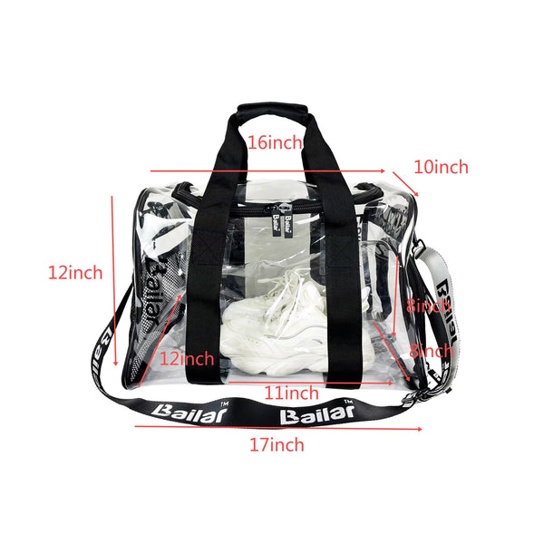 Clear Duffel Medium Bag With Shoes Compartment