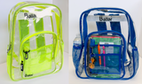 Clear Backpack 1 Green 1 Blue