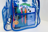 Clear Backpack 1 Green 1 Blue