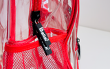 Clear Backpack 1 Black 1 Red