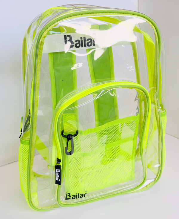 Clear Backpack Color Green