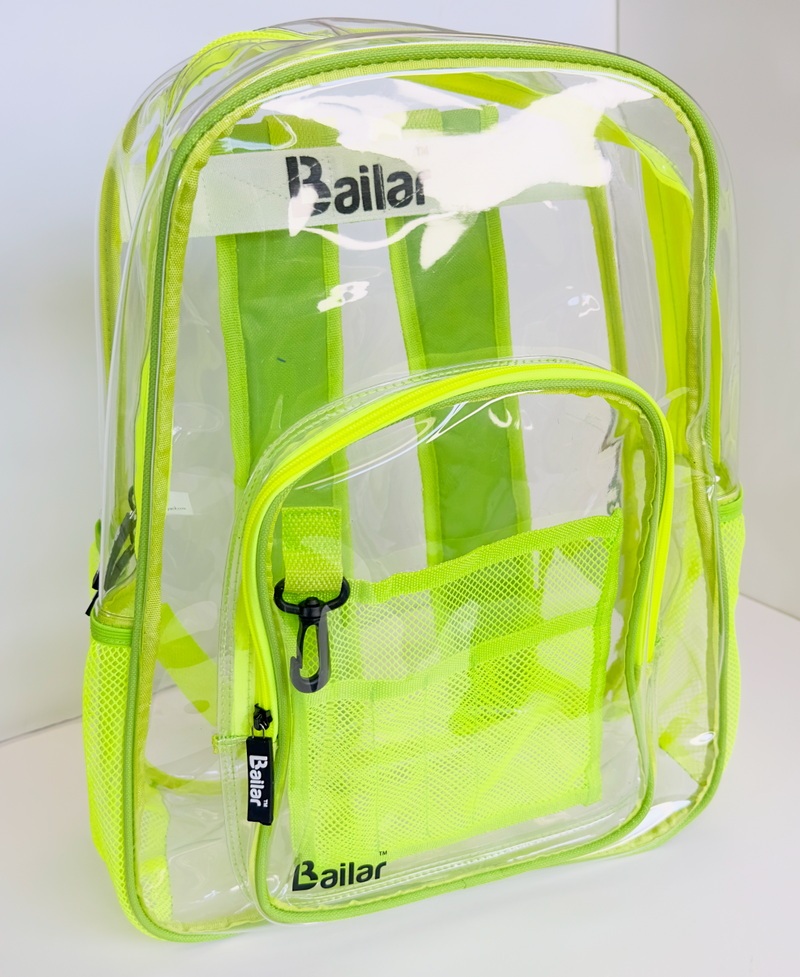 Clear green backpack sales