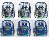 Clear Backpack, 6 black With Pencil Pouch