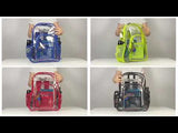 Clear Backpack, 2 Black 2 Blue