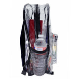 Clear Backpack Black Trim With Pencil Pouch - Bailar Clear Backpack