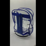 Clear Backpack Adult Black/Blue With Pencil Pouch